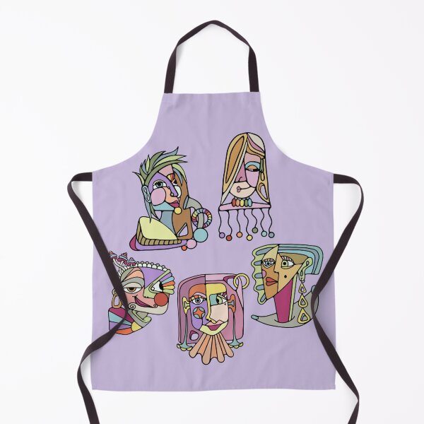 Item preview, Happy Cubist Style People In Muted Rainbow Colors designed and sold by Unhinged Heather.
