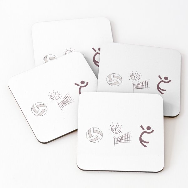 Item preview, Volleyball Icons Sticker – Ball, Net, Jump Serve – Minimal Triptych designed and sold by MicroRoleClub.