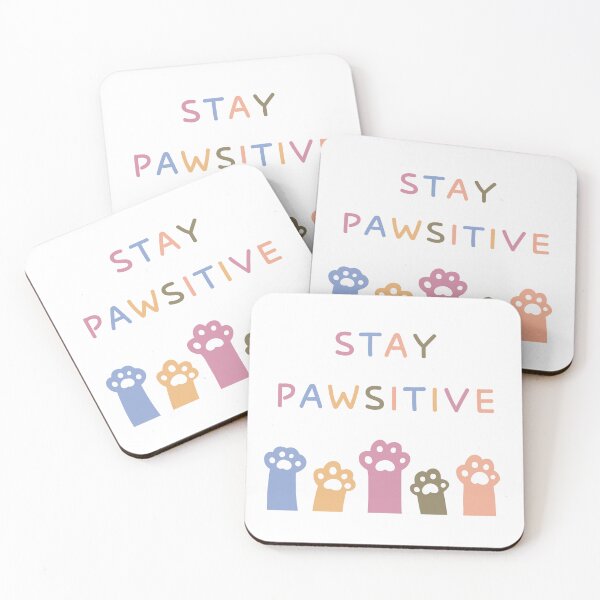 Item preview, Stay pawsitive, pastel colors, paws designed and sold by silent-violin.
