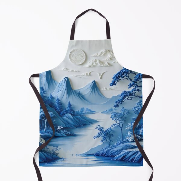 Item preview, Willow Pattern 3D-effect Landscape 3 Japanese Inspired  designed and sold by NickWhittleArt.