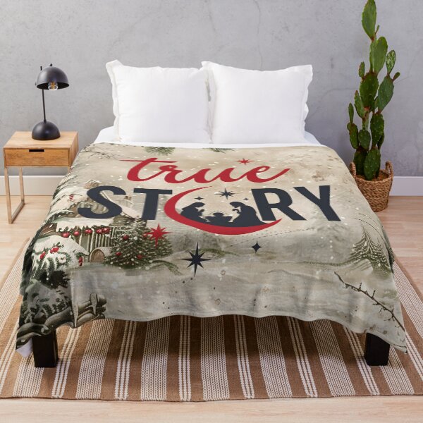 Item preview, True Story Nativity Scene John 3:16 Christian Christmas Design designed and sold by Luvjesus2.