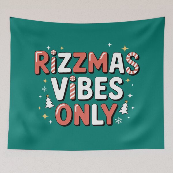 Item preview, Rizzmas Vibes Only, funny Gen Z and gen Alpha Christmas designed and sold by NoetherSym.