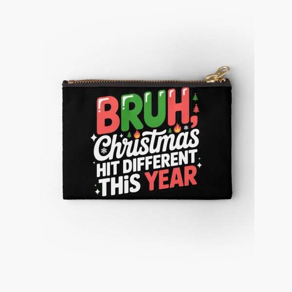 Item preview, BRUH, Christmas hit different, funny Gen Z and gen Alpha Christmas designed and sold by NoetherSym.