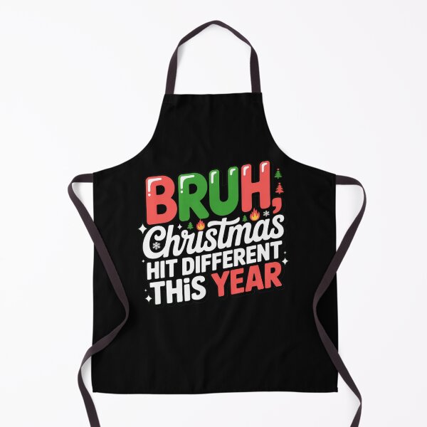 Item preview, BRUH, Christmas hit different, funny Gen Z and gen Alpha Christmas designed and sold by NoetherSym.