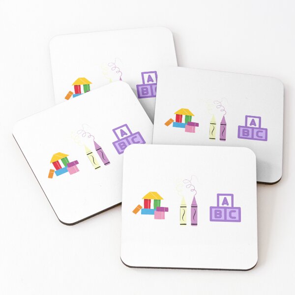Item preview, Preschool Icons Sticker – Blocks, Crayons, ABC – Minimal Early Learning Triptych designed and sold by MicroRoleClub.