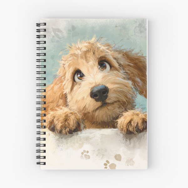 Item preview, Golden Doodle Peeking over Wall 01 designed and sold by Elisabeth Lucas.