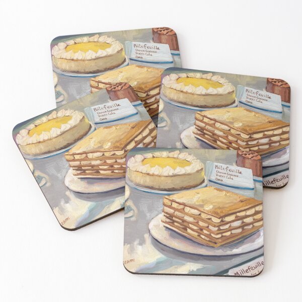 Item preview, Millefeuille Display | French Pastry Painting designed and sold by CARRAANN.
