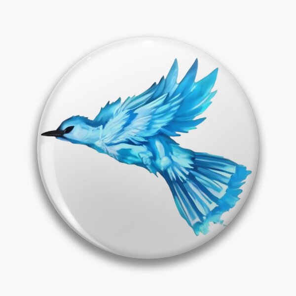 Item preview, Blue Spirit Bird in Flight – Glowing Ice Phoenix Art designed and sold by Ekracreatives.