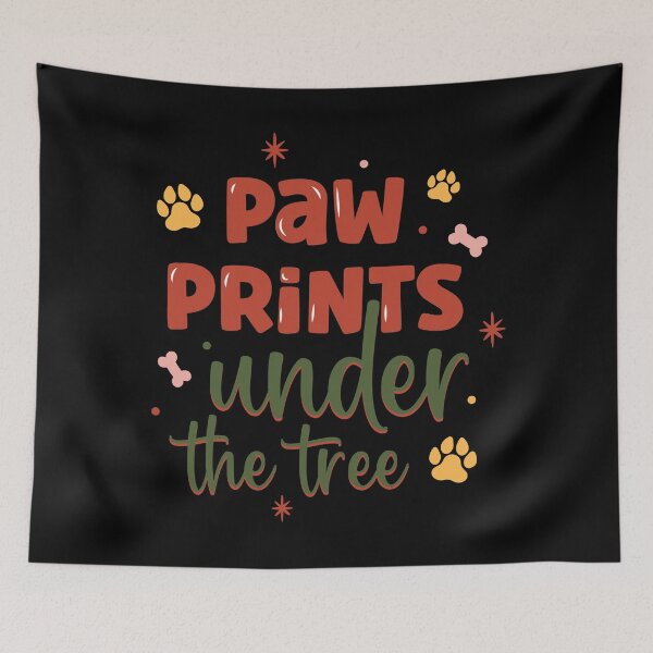 Item preview, Paw Prints Under the Tree – Cute Dog Mom Christmas Design for Pet Lovers designed and sold by imaniko.