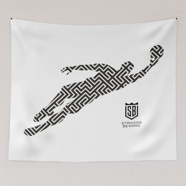 Item preview, diving goal keeper - black white designed and sold by Hanger-designed.