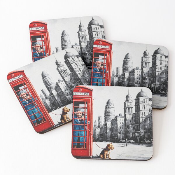 Item preview, Lady in a telephone booth in London designed and sold by mismillo.
