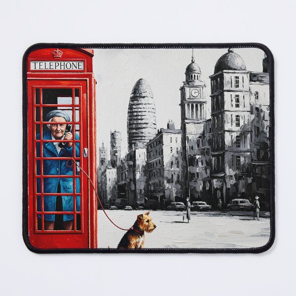 Item preview, Lady in a telephone booth in London designed and sold by mismillo.