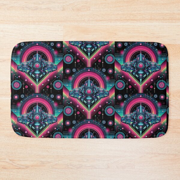 Item preview, Colorful neon spaceship  designed and sold by Dogandesighn.
