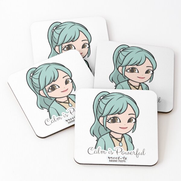 Item preview, Pastel Power Crew Calm is Powerful Design – Pastel Kawaii Mindfulness Art for Gentle Strength designed and sold by P-L-Sardines.