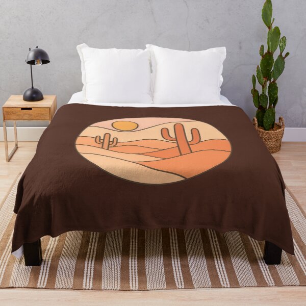 Item preview, Minimalist Desert Landscape with Cactus Illustration designed and sold by NoctaHike.