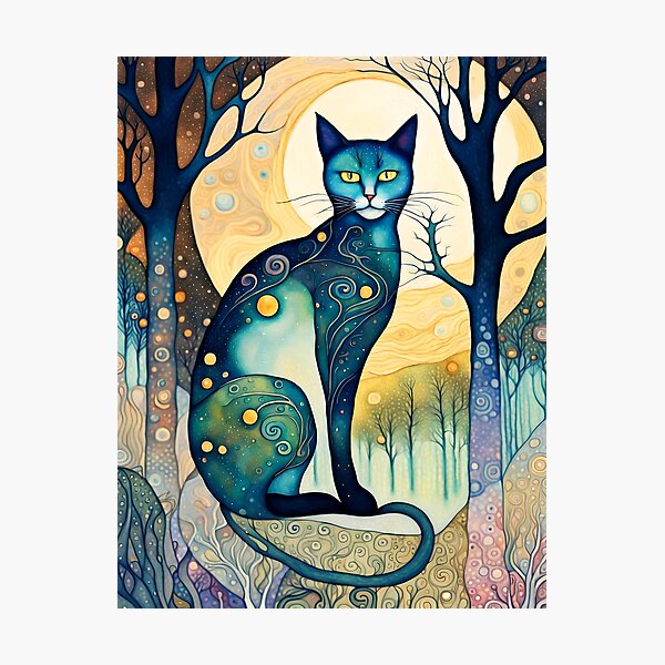 Item preview, Gato Lunar Místico designed and sold by Lightworker11.