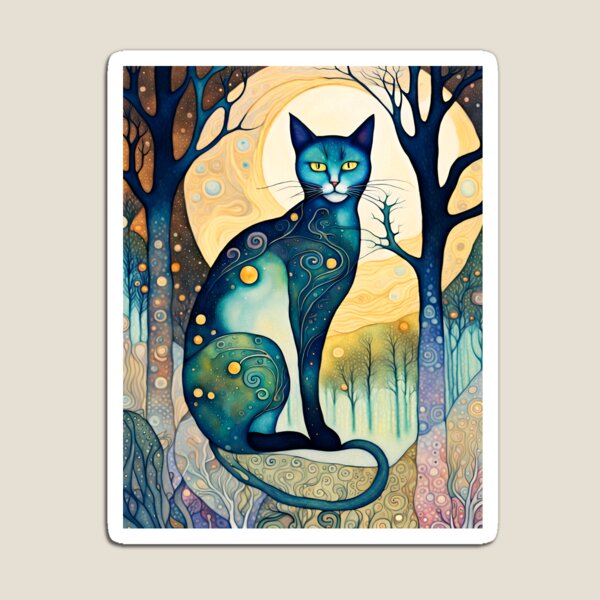 Aperçu de l'œuvre Chat lunaire mystique créée et vendue par Lightworker11.