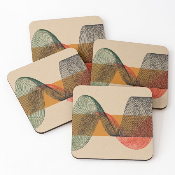 Item preview, Colorful sound wave patterns in art designed and sold by anytka.