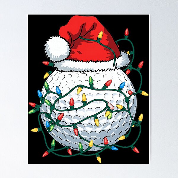 Item preview, Christmas Golf Ball Santa Hat Lights designed and sold by ChaaiTee.