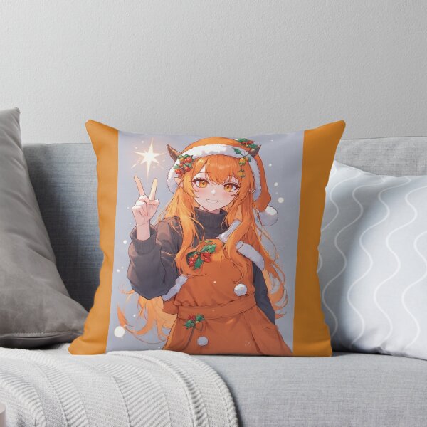 Item preview, Christmas orange demon girl anime designed and sold by ArtsJulian.