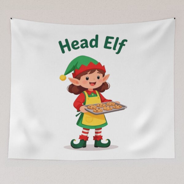 Item preview, Head Elf Christmas Cookie Baker – Cute Santa’s Helper Holiday Design designed and sold by BlueYasmine.