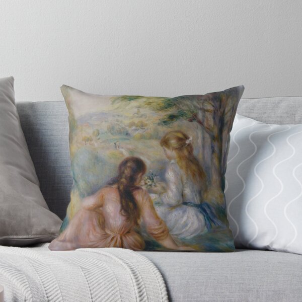 Item preview, Renoir-style In the Meadow Pastoral Scene | Impressionist Women in Meadow designed and sold by CraftedHome.