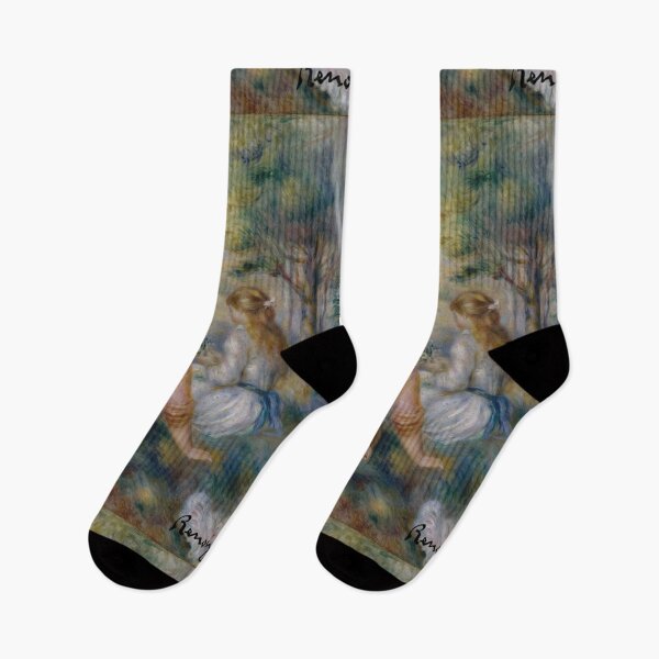 Item preview, Renoir-style In the Meadow Pastoral Scene | Impressionist Women in Meadow designed and sold by CraftedHome.