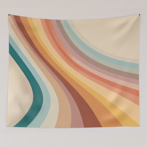 Item preview, Colorful wavy lines in soft hues designed and sold by anytka.