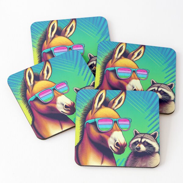 Item preview, Donkey and raccoon  designed and sold by Dogandesighn.