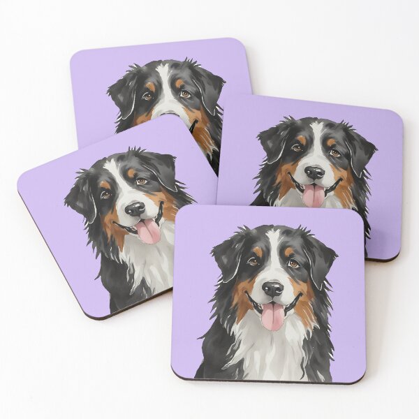 Artikelvorschau, Berner Sennenhundwelpe, Aquarell (lila) entworfen und verkauft von Magnolia Valley Art.