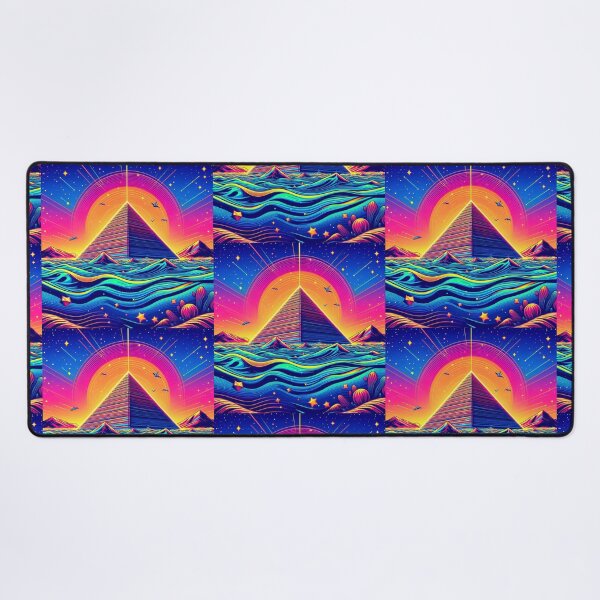 Item preview, "Neon Pyramid in a Cosmic Dreamscape" designed and sold by Dogandesighn.