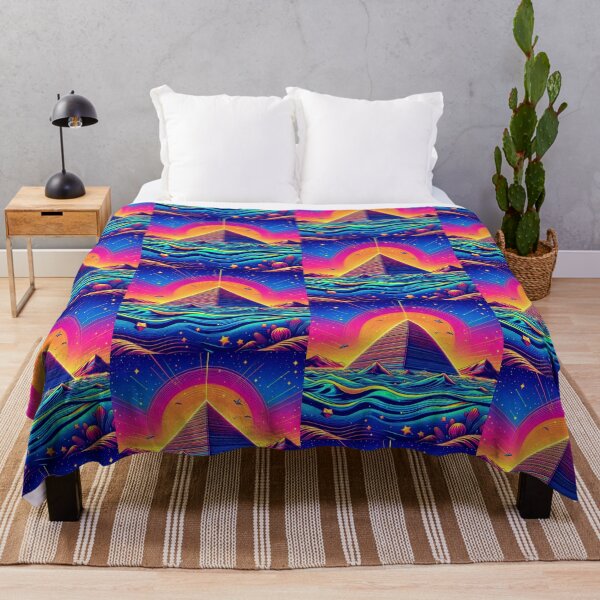 Item preview, "Neon Pyramid in a Cosmic Dreamscape" designed and sold by Dogandesighn.