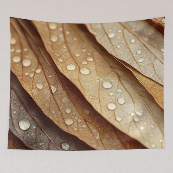 Item preview, Water droplets on autumn leaves designed and sold by anytka.