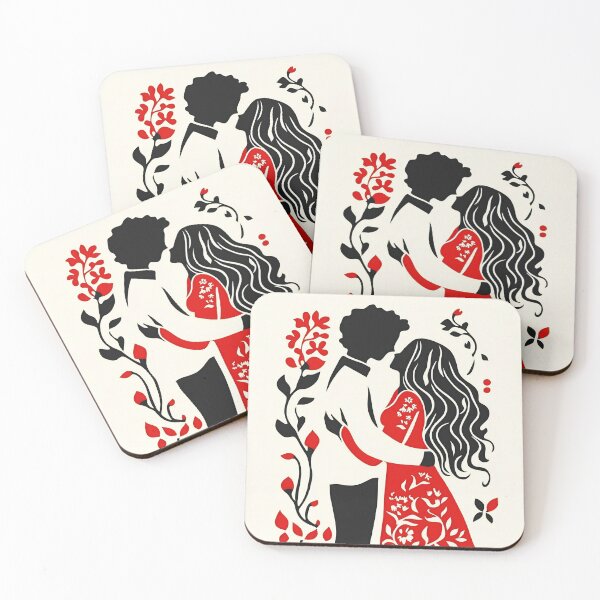 Item preview, Lovers in a romantic embrace designed and sold by anytka.