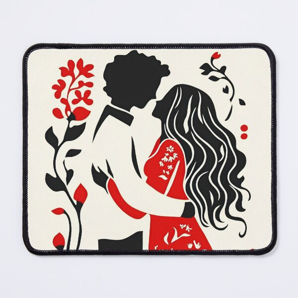 Item preview, Lovers in a romantic embrace designed and sold by anytka.