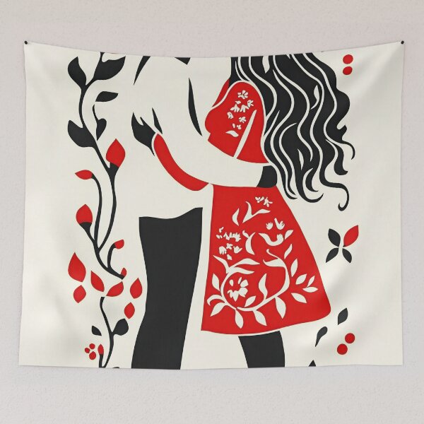 Item preview, Lovers in a romantic embrace designed and sold by anytka.