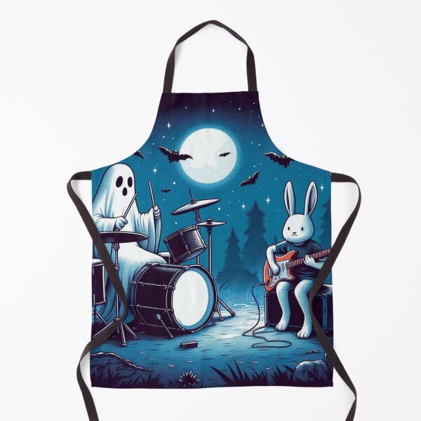 Item preview, Midnight Forest Jam: Ghost Drummer & Rockin' Rabbit designed and sold by Dogandesighn.