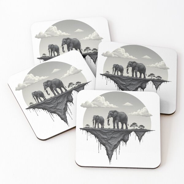 Item preview, Abstract landscape with elephants designed and sold by DariusZD.