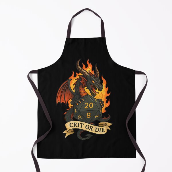 Item preview, Crit or Die – Fire Dragon Fantasy Dice Art designed and sold by DreamiCanvas.