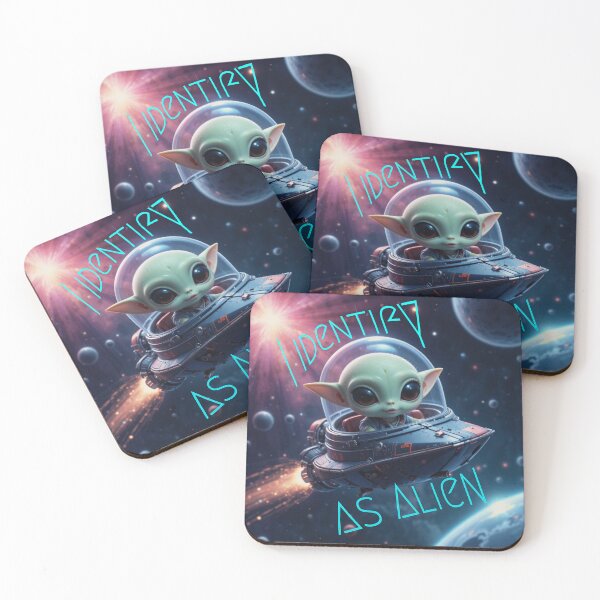 Item preview, I Identify As Alien – Funny Space Humor UFO Extraterrestrial Design designed and sold by TheCleverSkull.