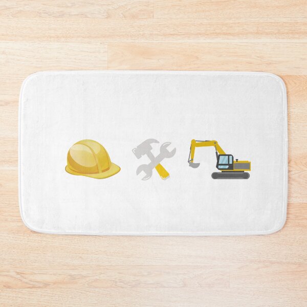 Item preview, Construction Icons Sticker – Hard Hat, Tools, Excavator – Minimal Trades Triptych designed and sold by MicroRoleClub.