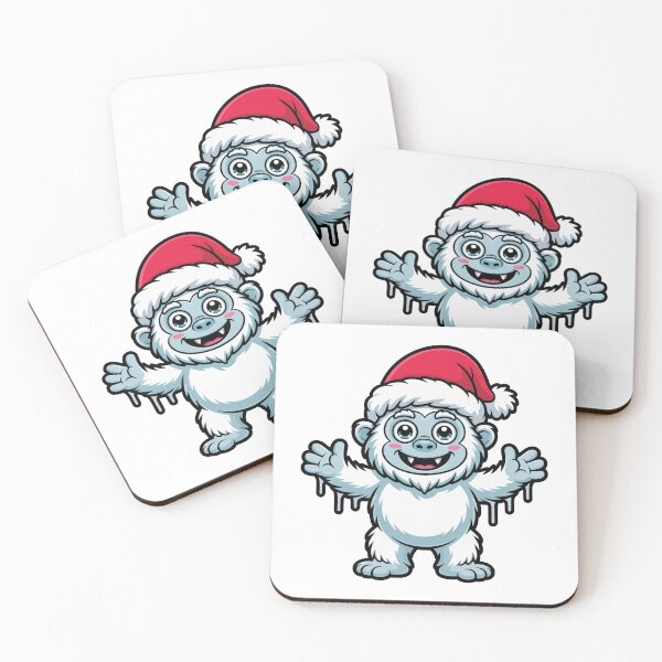 Item preview, Christmas Yeti with Santa Hat designed and sold by MonkiFlipp.