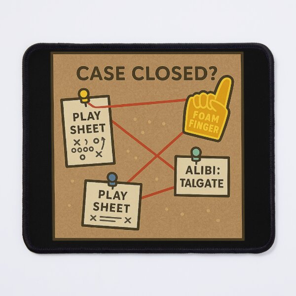 Item preview, Case Closed? True-Crime Tailgate Evidence Board Humor designed and sold by POD DYNASTY.