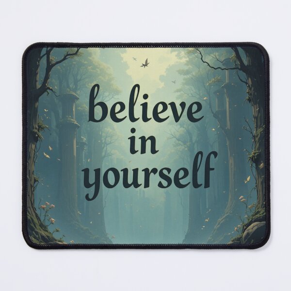 Item preview, Image with a beautiful and poetic background that says 'believe in yourself' designed and sold by Horse Designs .