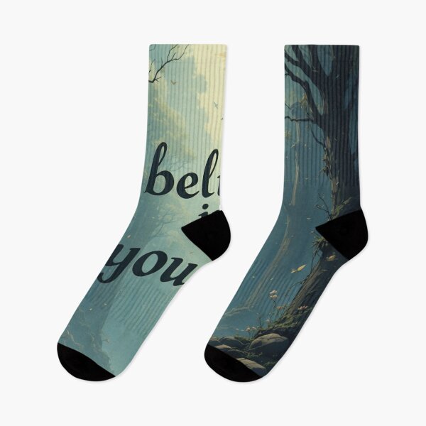 Item preview, Image with a beautiful and poetic background that says 'believe in yourself' designed and sold by Horse Designs .
