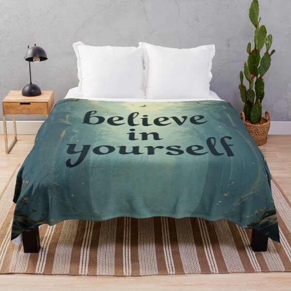 Item preview, Image with a beautiful and poetic background that says 'believe in yourself' designed and sold by Horse Designs .