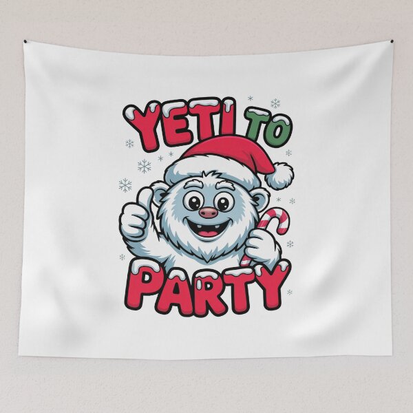 Item preview, Yeti to Party Christmas Design designed and sold by MonkiFlipp.