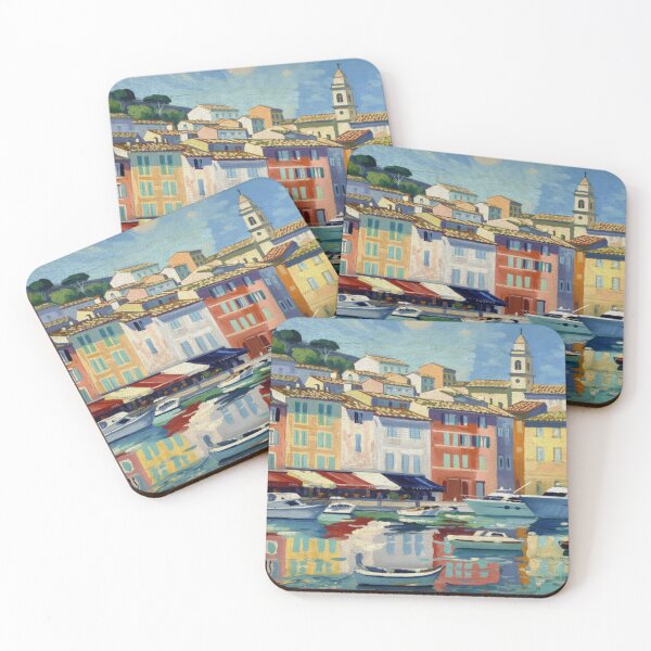 Item preview, Cassis Harbor Reflections | French Riviera Painting designed and sold by CARRAANN.