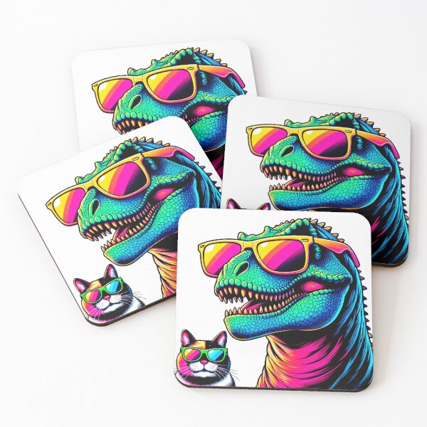 Item preview, Cute dinosaur and cat designed and sold by Dogandesighn.
