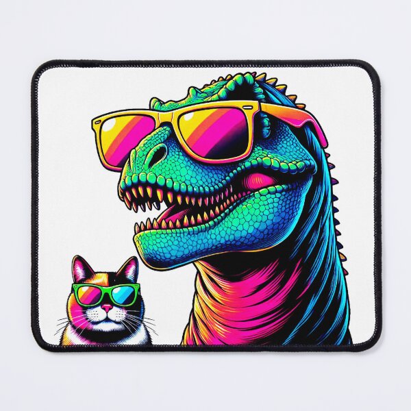 Item preview, Cute dinosaur and cat designed and sold by Dogandesighn.